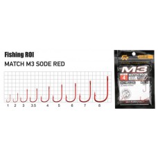 Крючки Fishing ROI Match M3 sode red №3.5 red